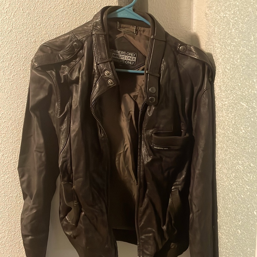 Mens Members Only Leather Jacket